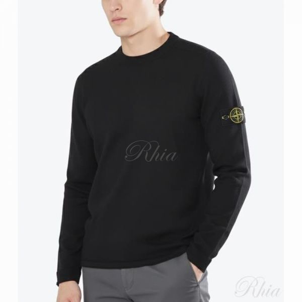 스톤아일랜드 532B9 로우 핸드 코튼 크루넥 니트 레귤러 핏 8015532B9 A0029 레귤러핏 - Stone Island