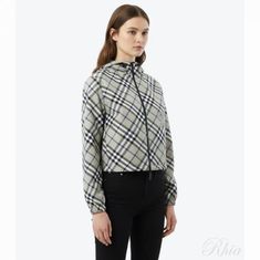버버리 크롭 리버서블 체크 자켓 8105824 리버시블 재킷 썸네일 1