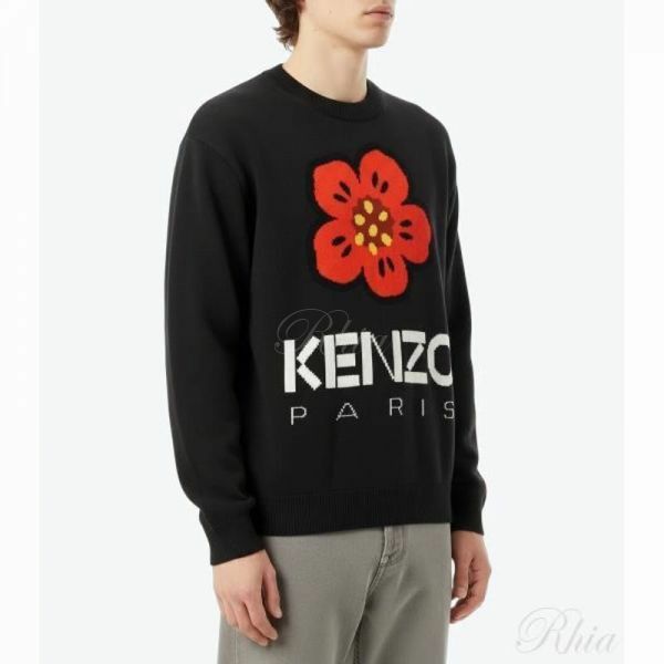겐조 보크 플라워 니트 FD5 5PU380 3LC 99J - Kenzo