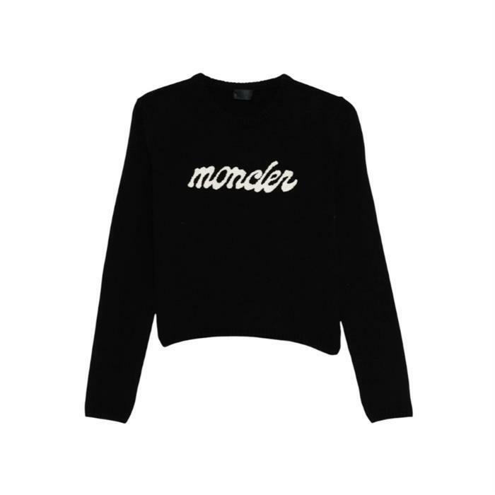 몽클레어 로고 자수 스웨터 블랙 9C00004 M4281 999 - Moncler