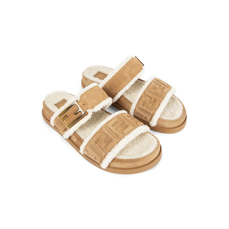 26SS FF 엠보 로고 샌들 브라운 8X8710 AY9R F1TOO - Fendi