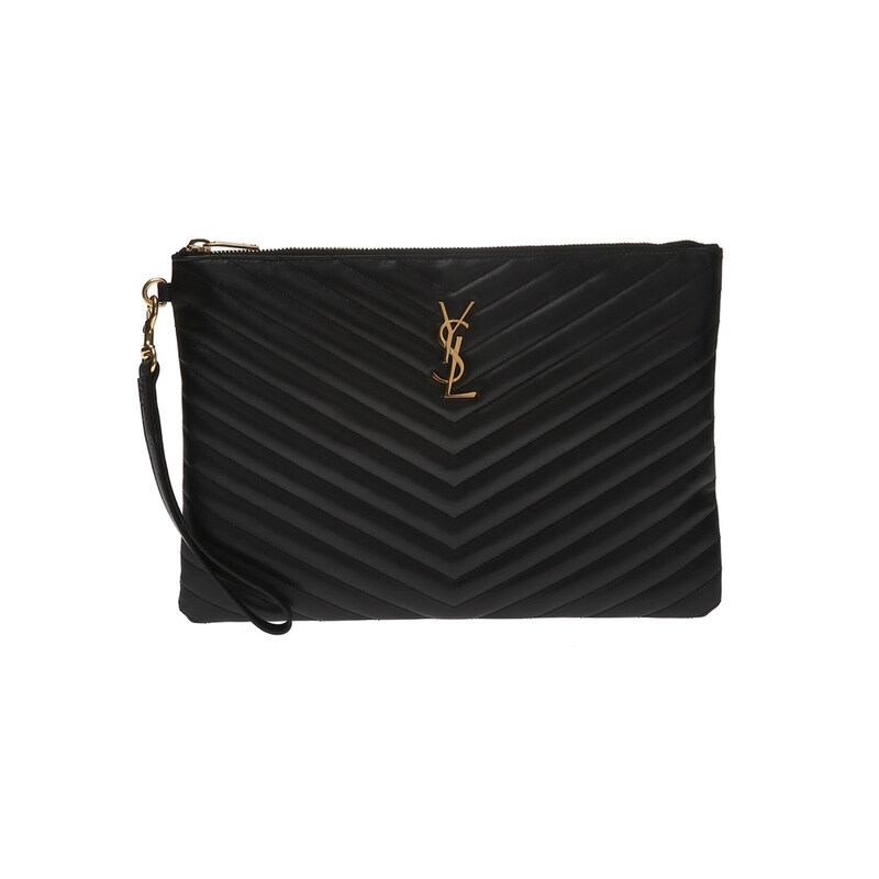 26SS 금장 마틀라세 뉴미듐 클러치백 블랙 559193 CWU01 1000 - Saint Laurent