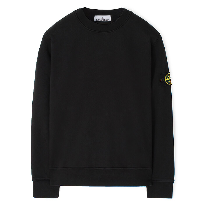 26SS 스톤 와펜 라운드 맨투맨 블랙 L1S156100060 S0051 V0029 - Stone Island