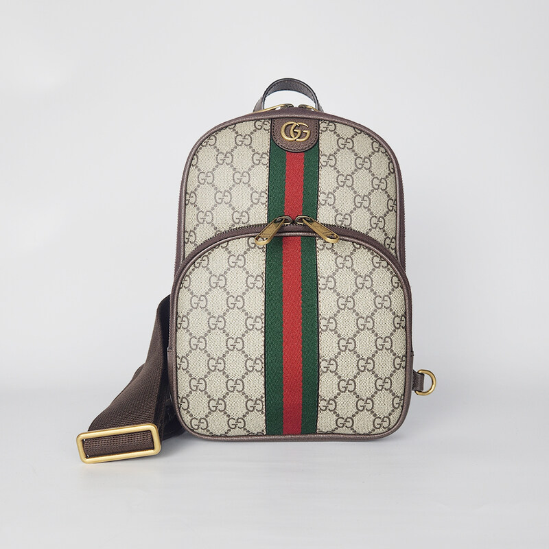 구찌 브라운 오피디아 GG 슬링백 779915 여성 힙색 102605456 - Gucci