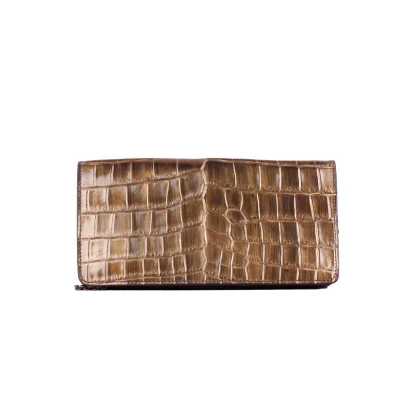 보테가베네타 크로커다일 레더 WOC 체인미니백 445153 VCK91 8385 [중고] [오늘출발] - Bottega Veneta