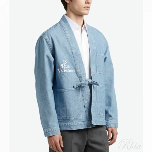 겐조 베르디 기모노 데님 자켓 FE5 5DM142 6H4 DT - Kenzo