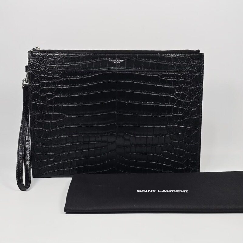 생로랑 크로커다일 캐서린 타블렛 클러치백 - Saint Laurent