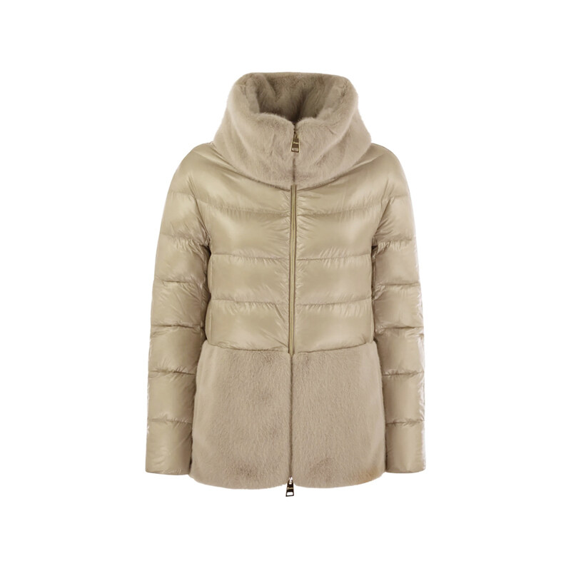 에르노 25FW 울트라 라이트 얼터너티브 퍼 케이프 자켓 베이지 PI001933D 12017Z 1985 - Herno