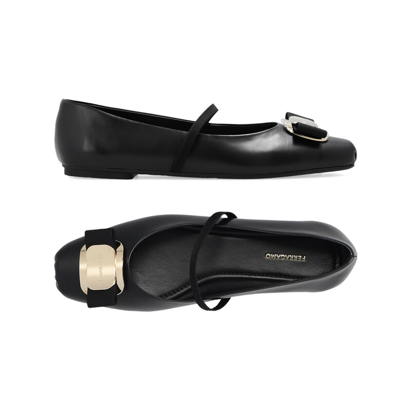 페라가모 26SS ZINA 발레리나 플랫 슈즈 블랙 0768868 - Salvatore Ferragamo