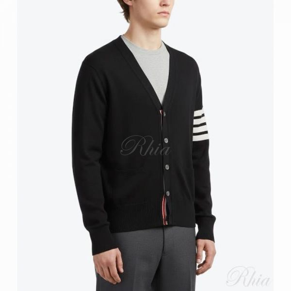 톰브라운 26FW 파인 메리노 울 4 바 클래식 가디건 MKC002A Y1014 001 - Thom Browne