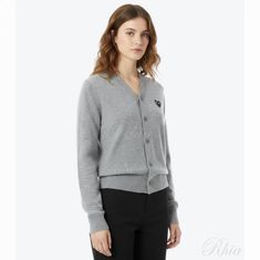 꼼데가르송 26SS 블랙하트 와펜 울 가디건 AX N024 051 2 AZ P1N024 썸네일 1