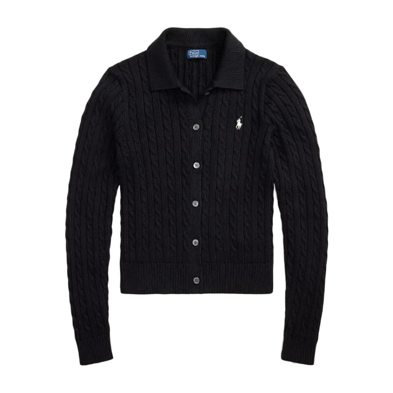 26SS 포니 자수 케이블 클래식 폴로 가디건 블랙 211971881 003 - Polo Ralph Lauren