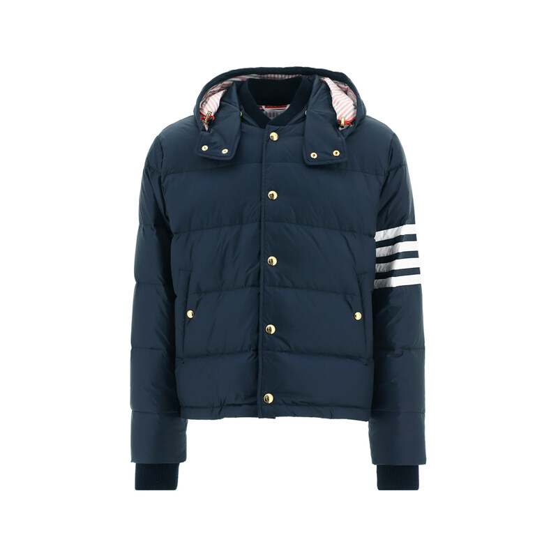 26SS 사선완장 다운필드 패딩자켓 네이비 MJD061X 05411 415 - Thom Browne