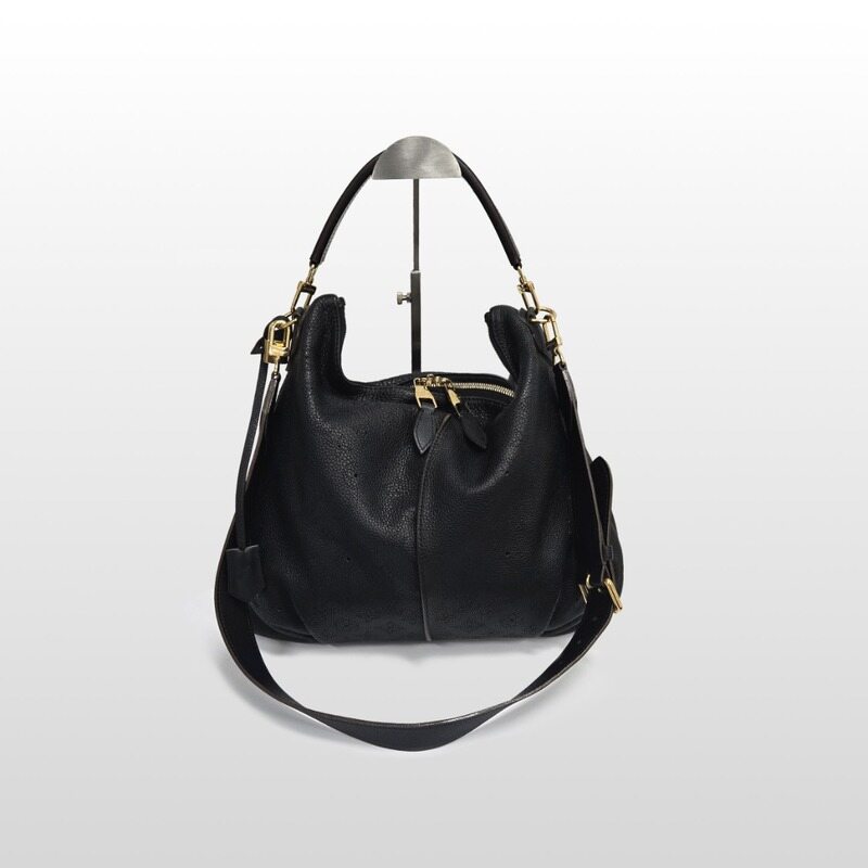 루이비통 블랙 M93987 마히나 셀렌 MM 펀칭 호보 숄더백 - Louis Vuitton