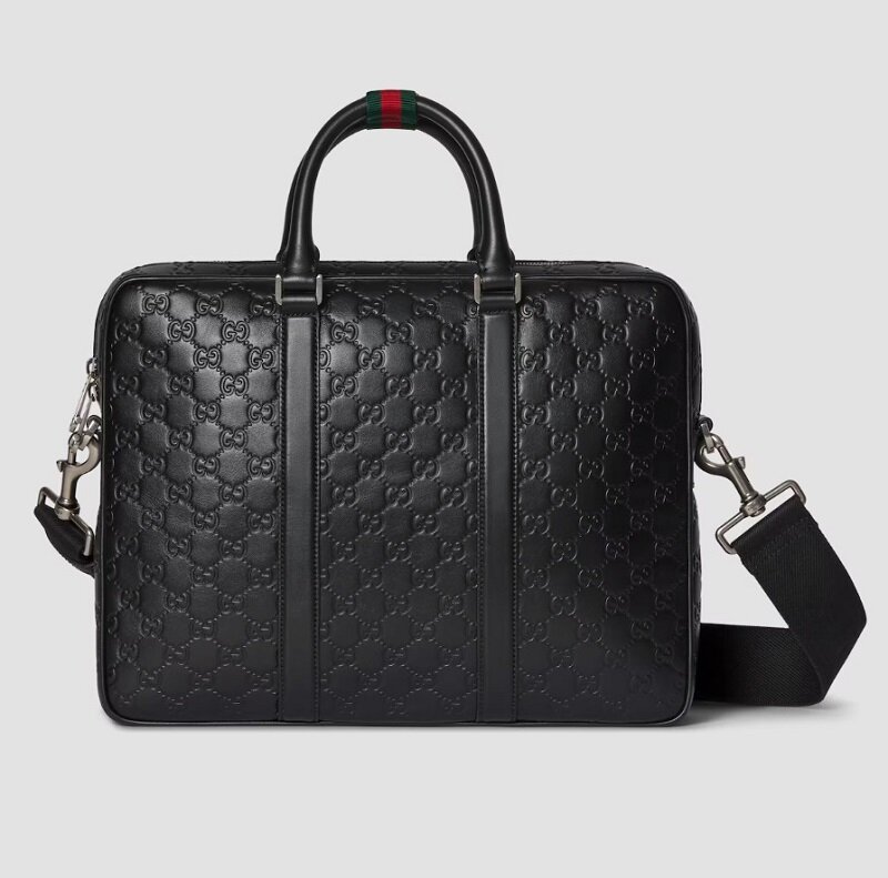 [비엔비명품관] GUCCI 구찌 남성 엠블럼 라지 브리프케이스 서류 가방 - Gucci