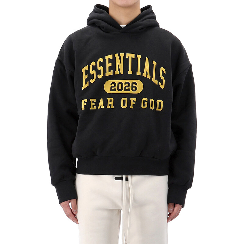 국내배송 25FW 피어오브갓 에센셜 클래식 플리스 후드티 192HO256861F VINTAGEBLACK - Fear of God