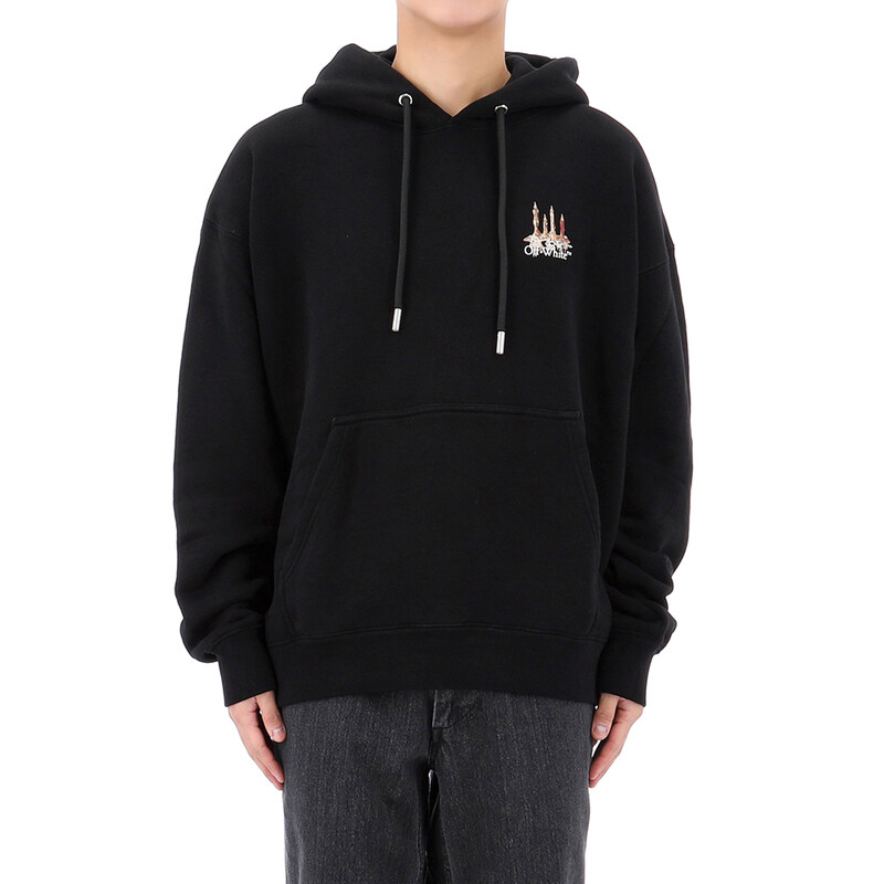 국내배송 오프화이트 빌딩 애로우 스케이트 후드티 OMBB085F25FLE002 1001 - Off White