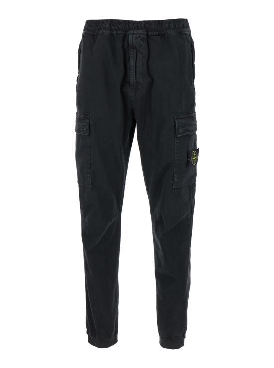 스톤 아일랜드 코튼 카고 팬츠 8115313L1A0129 BLACK DOM - Stone Island