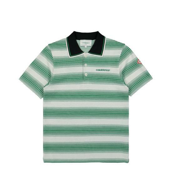 카사블랑카 폴로 티셔츠 CSBM241PRTS004GN GRADIENT STRIPE DOM - Casablanca