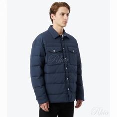 겐조 퀼티드 패디드 오버셔츠 FE6 5OU142 9NI 77 썸네일 1
