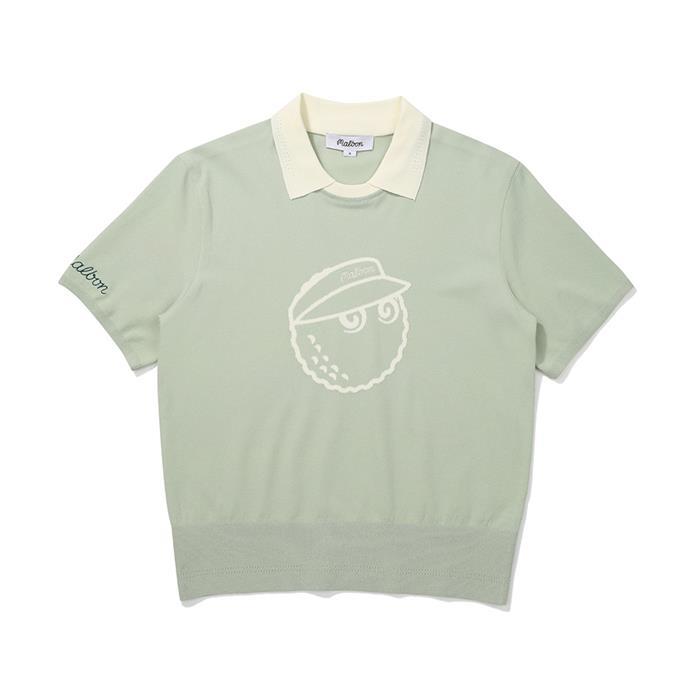[밀라코/국내발송] 말본골프 5부카라 니트반팔 MINT GREEN M5222PKT31MNT - Malbon