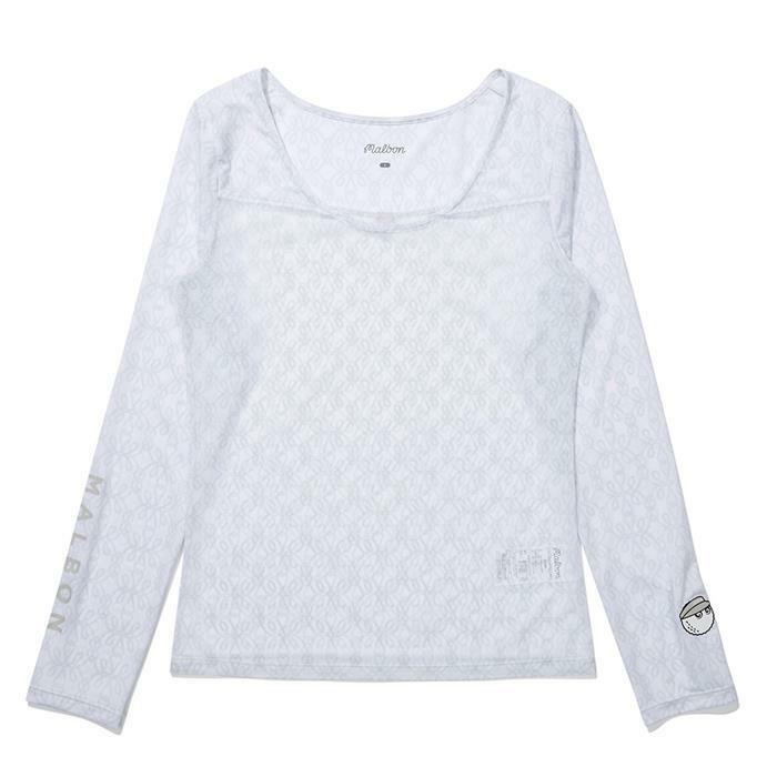 [밀라코/국내발송] 말본골프 라운드 메쉬 믹스 베이스 레이어 LIGHT GRAY M5222PIN31LGR - Malbon