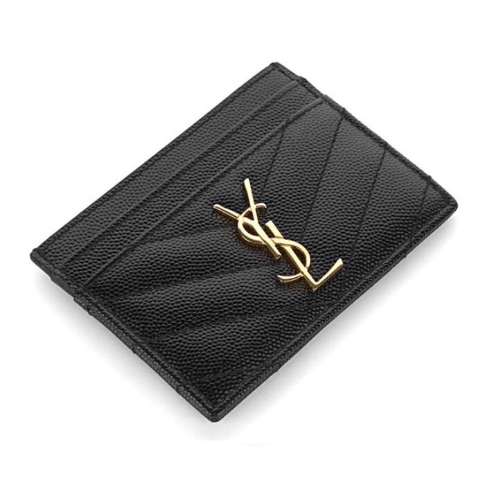 생로랑 모노그램 카드지갑 블랙 423291 BOW01 1000 - Saint Laurent