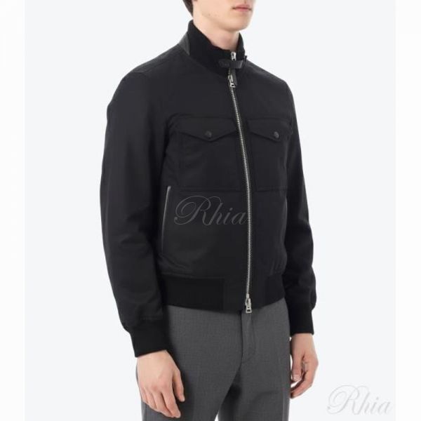 톰포드 코튼 실크 트윌 봄버 자켓 OBS049 FMC170S25 LB999 - Tom Ford