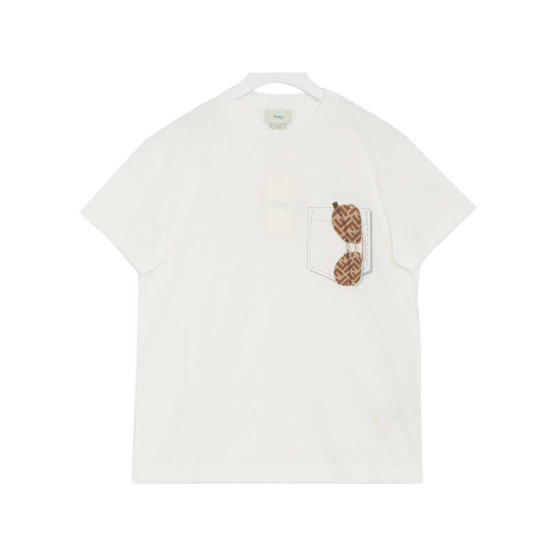 펜디  FF 컬러플 로고 프린트 여성 반팔 티셔츠 JMI500 7AJ F0TU9 - Vetements