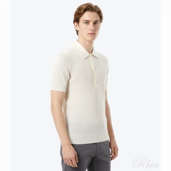 톰포드 코튼 실크 폴로 반팔 셔츠 KPS019 YMC026S25 XAWAW - Tom Ford