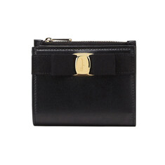 26SS 금장 바라 보우 컴팩트 코인 반지갑 블랙 22-E009 0734500 썸네일 1