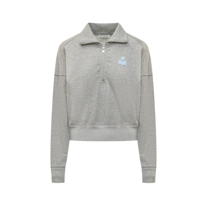 26SS 로스 ROSS 하이넥 반집업 맨투맨 그레이/아이스블루 SW0093FA A1M07E GYIB - Isabel Marant