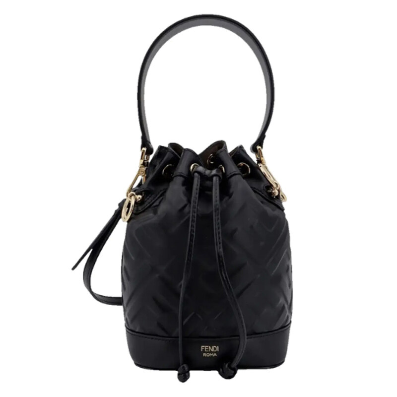 펜디 26SS 몬트레조 FF 로고 미니 버킷백 블랙 8BS093 ANWT F0KUR - Fendi