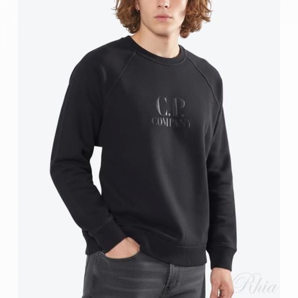 CP컴퍼니 다이애그널 플리스 2/1 스웨트셔츠 15CMSS156A 006090M 999 포켓 맨투맨 - CP company