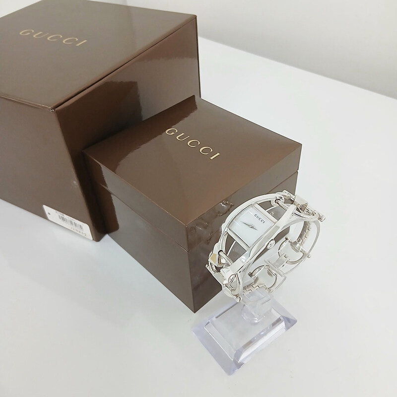 중고 구찌 키오도 뱅글 여성시계 925실버 명품감정서 JS251223-05  - Gucci
