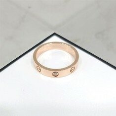 [럭스유] 까르띠에 다이아 1P 러브밴드 링 스몰 18K 핑크골드 58호 썸네일 3