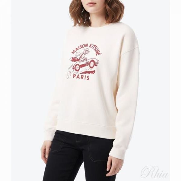 메종키츠네 레이싱 폭스 컴포트 스웨트셔츠 MW00305KM0307 P705 맨투맨 - Maison Kitsune