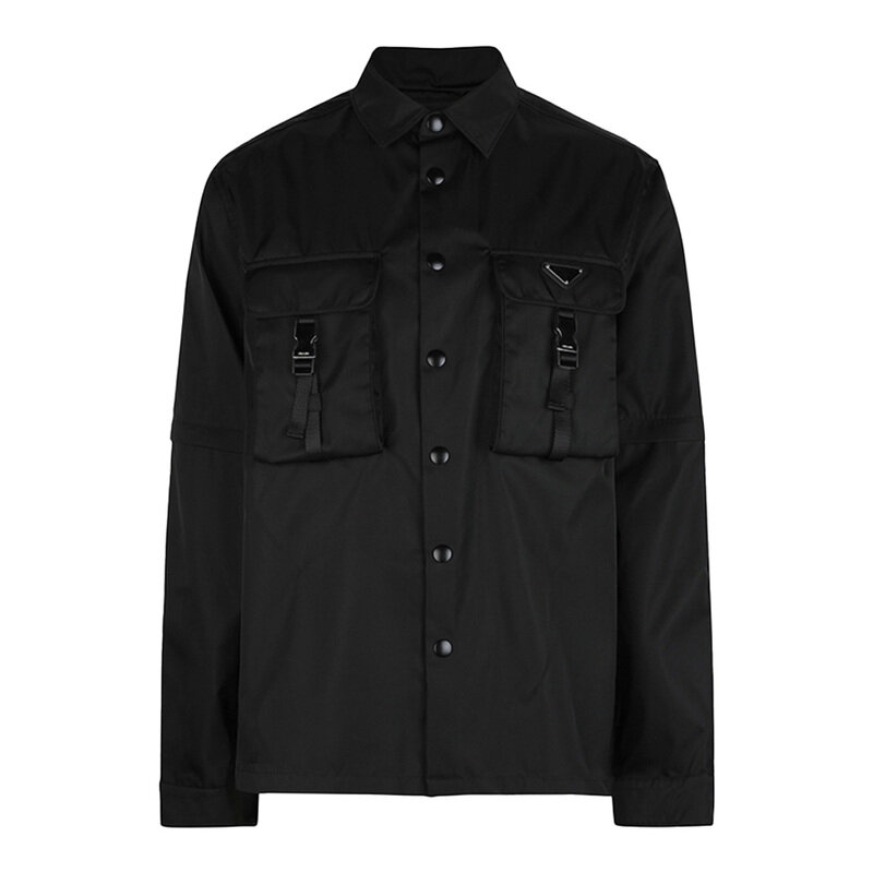 26SS 프라다 남성 삼각 로고 리나일론 포켓 셔츠 블랙 SC548 1WQ8 F0002 - Prada