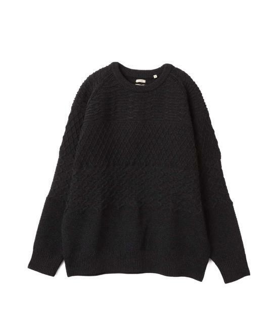 25FW 나나미카 스웨터 S25FJ014EK BLACK DOM - Nanamica