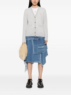 25FW 메종키츠네 베이비 폭스 램스울 박시 가디건 PW00501KT1006H120 LIGHT GREY MELANGE DOM 썸네일 2
