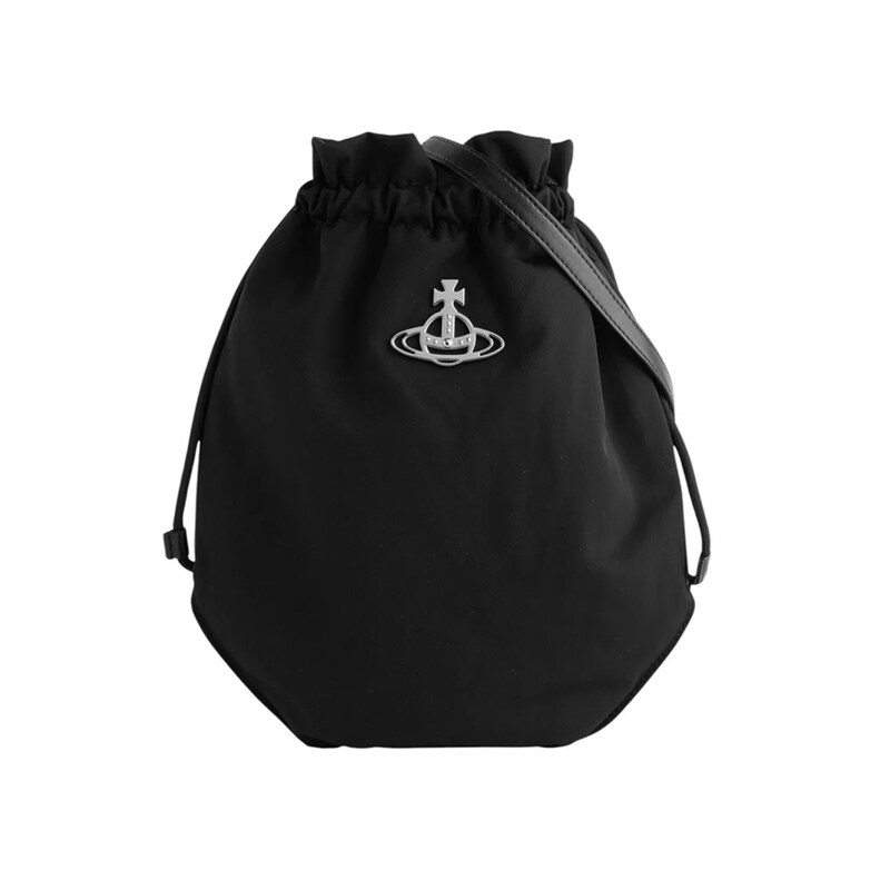 비비안웨스트우드 25FW ORB 로고 드로스트링 파우치 버킷숄더백 블랙 57010001U W001Y N401 - Vivienne Westwood