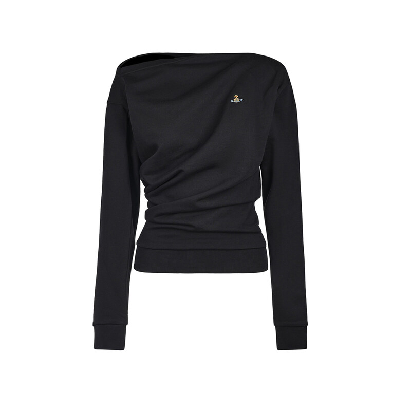 비비안웨스트우드 25FW HEBO 드레이프 맨투맨 블랙 3I010015 J006O N401 - Vivienne Westwood