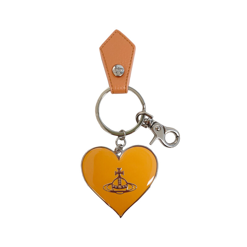 비비안웨스트우드 26SS ORB 로고 미러 하트 키링 오렌지 8203011WU OM0014 G405 - Vivienne Westwood