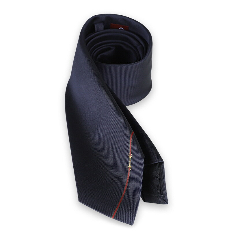 디몬트 구찌 남성 사선 홀스빗 로고 실크 넥타이(미드나잇블루) 853374 4E009 4000 - Gucci