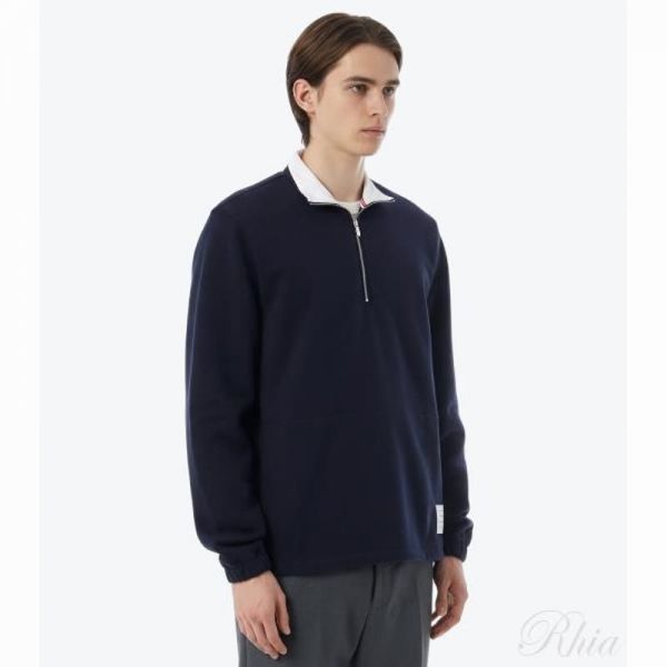 톰브라운 26SS 클래식 4바 저지 하프집 풀오버 MJT503A 03037 415 - Thom Browne