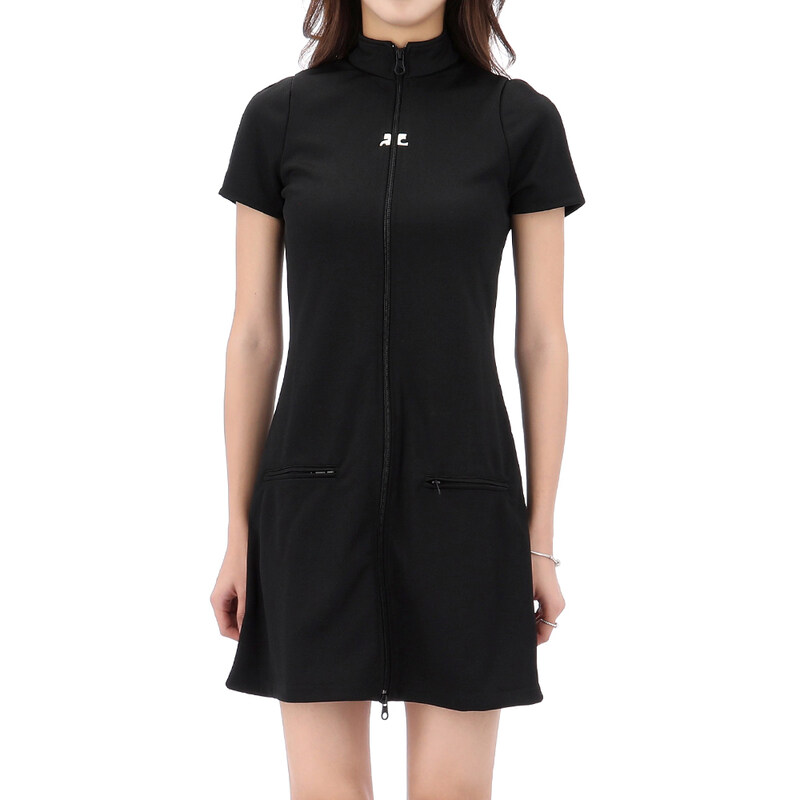 국내배송 꾸레쥬 INTERLOCK 트랙 수트 원피스 325JRO686JS0250 BLACK - Courreges