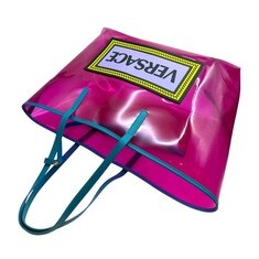 베르사체 90 빈티지 로고 PVC 쇼퍼백 여성 숄더백 썸네일 5