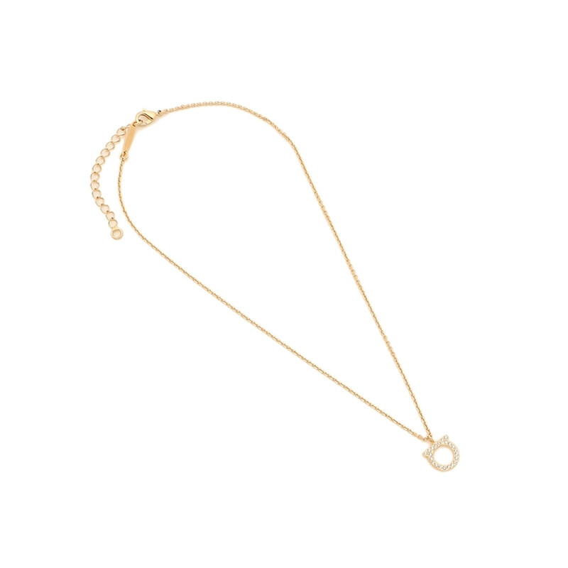 26SS 크리스탈 간치니 라지 넥클리스 골드 76-0132 0696656 - Salvatore Ferragamo