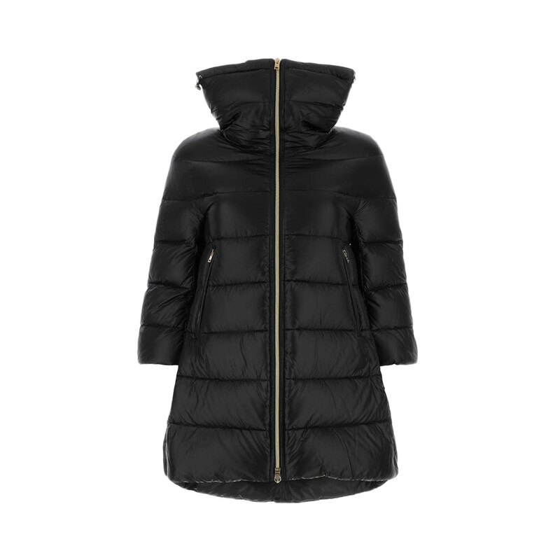 26SS 클레오페 CLEOFE 숏 슬리브 미디움 패딩 블랙 PI0001DIC 12017Z 9300 - Herno