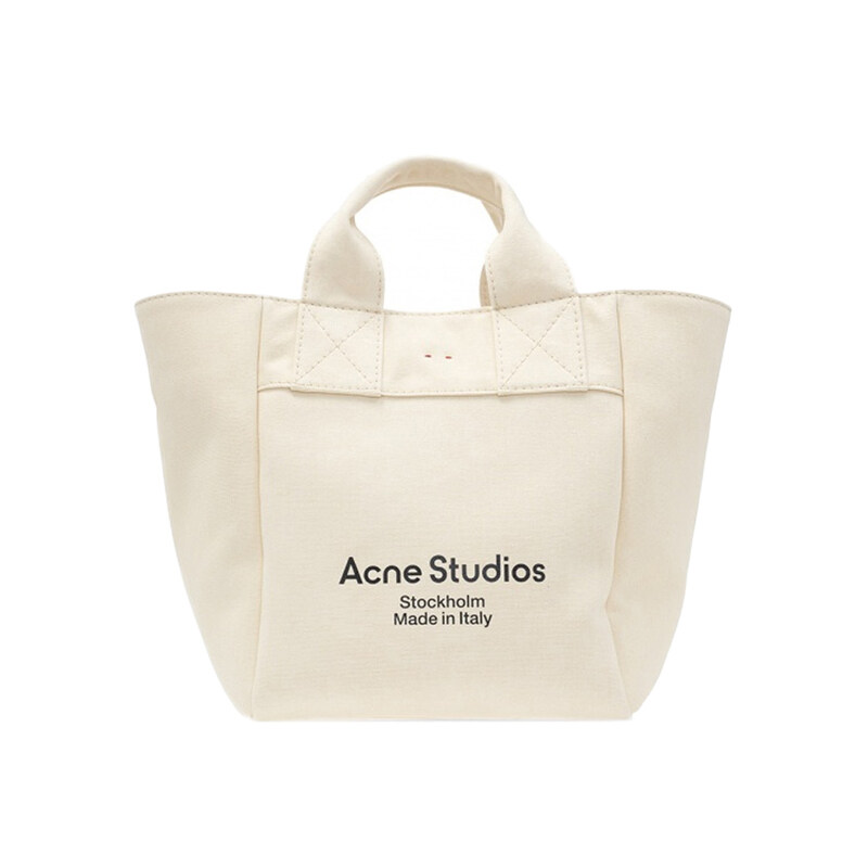 15주년 로고 프린팅 라지 캔버스 토트백 베이지 C10057 AEK - Acne Studios